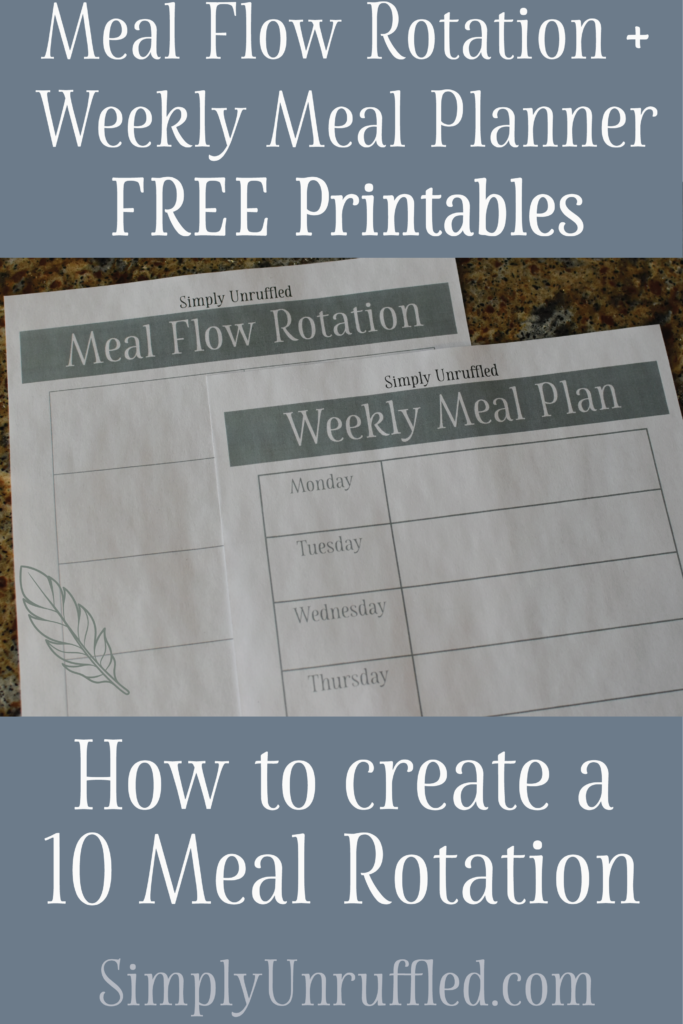Meal Flow Pin Pinterest Template 1 How to Create a Simple 10-Meal Flow Rotation + FREE Printable