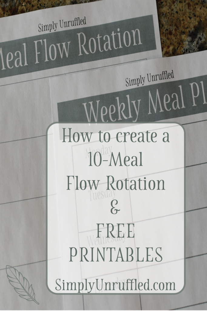 Meal Flow Pin Pinterest Template 2 How to Create a Simple 10-Meal Flow Rotation + FREE Printable