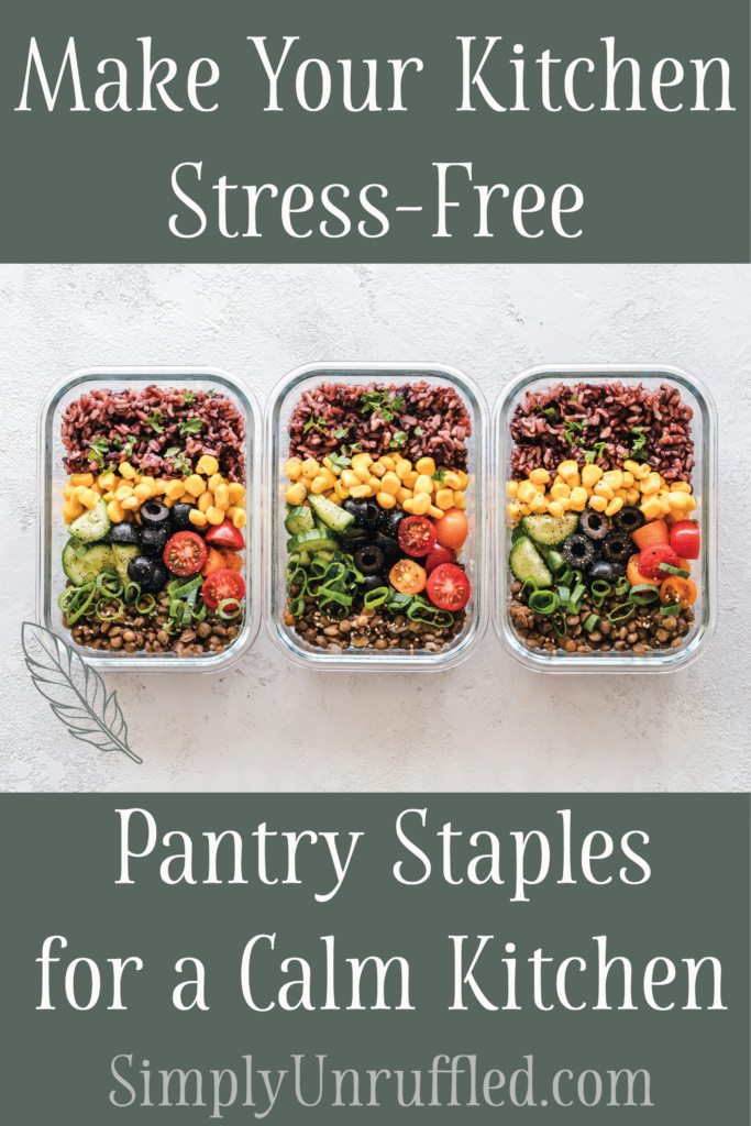Pantry Staples Pinterest Template 1 Pantry Staples for a Calm Kitchen