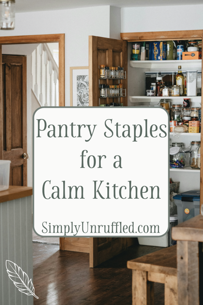 Pantry Staples Pinterest Template 2 Pantry Staples for a Calm Kitchen