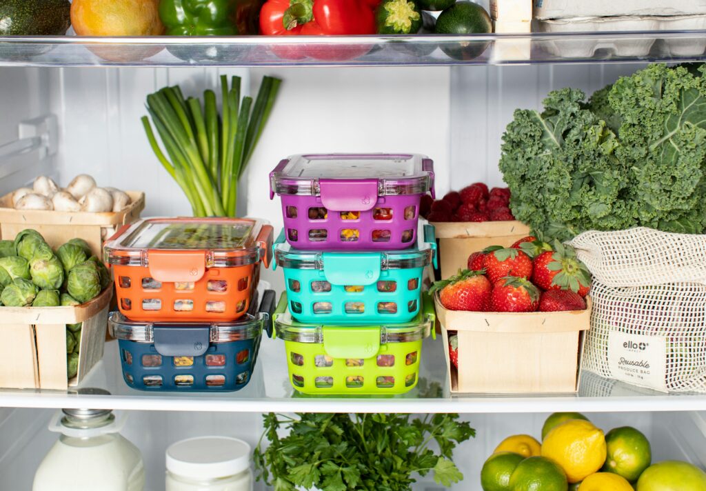 Reduce Food Waste, Food Storage Containers in Fridge