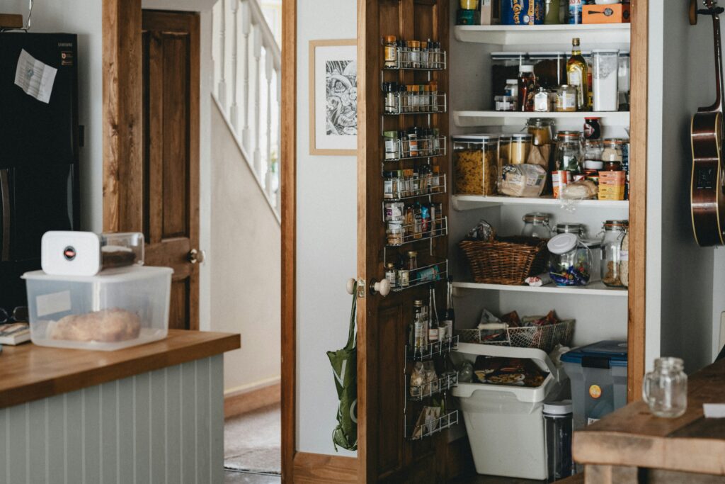 Pantry Staples, Pantry, Organized Pantry, Open Door